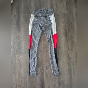 Stylish Women's Leggings in Gray, Red, and White